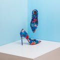 Tacones stiletto negros mujer elegante noche